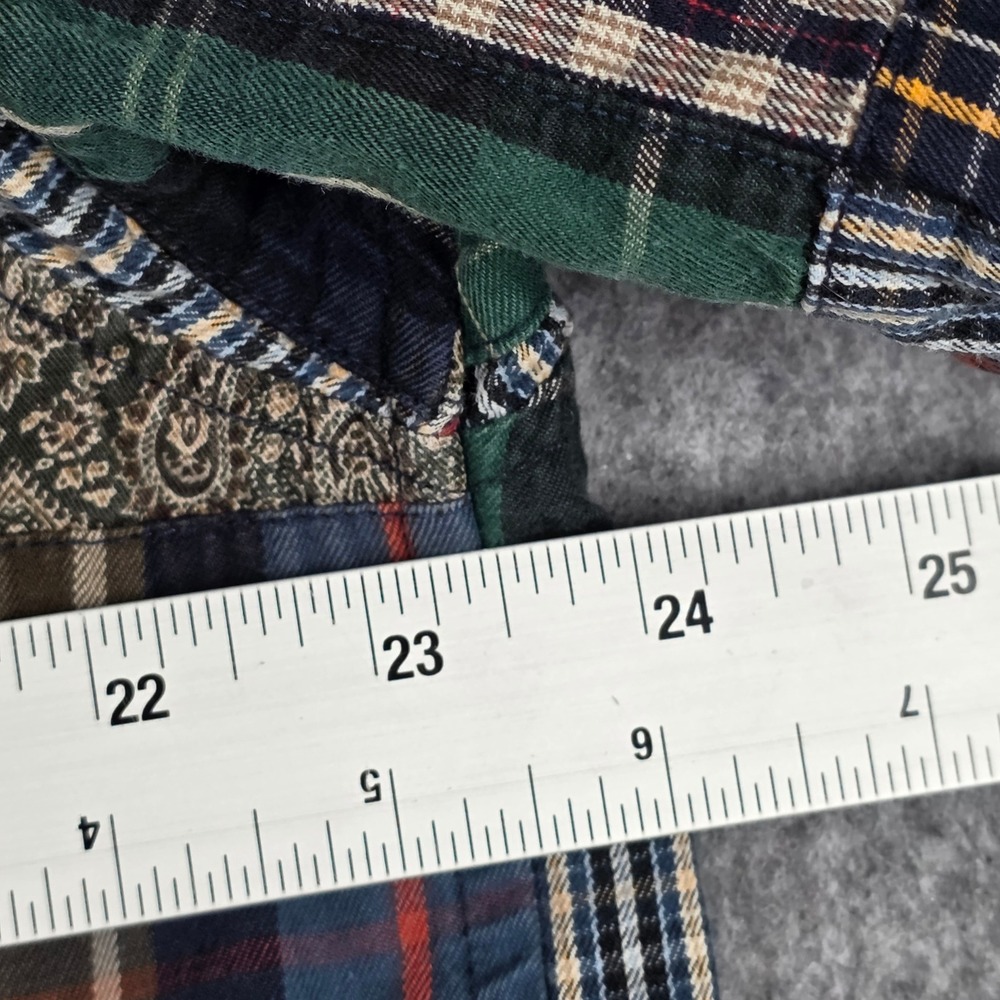 Vintage Gap Patchwork Plaid Shirt Button Quilted … - image 8